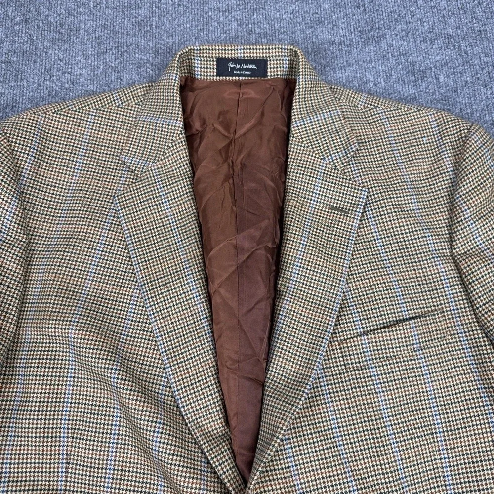 John W. Nordstrom Blazer Sport‎ Coat Mens 50X Long Brown Loro Piana Cashmere